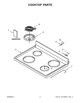 Cooktop Parts Diagram and Parts List for ACR2303MFW3  Maytag Range