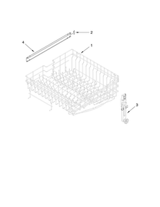 Upper Rack And Track Parts Diagram and Parts List for MDB4709AWS1  Maytag Dishwasher