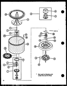 Section 8 Diagram and Parts List for LWD773 P1110501W W Amana Washer