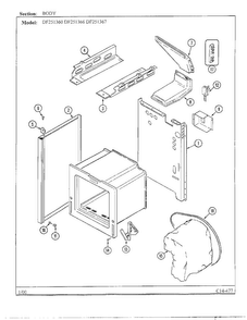 Body Diagram and Parts List for DF251360  Magic Chef Range