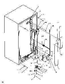 Cabinet Back Diagram and Parts List for SSD25N5L-P1178903WL  Amana Refrigerator