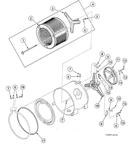 Pulley Assy Diagram and Parts List for SWFA71QN3050  Speed Queen Washer
