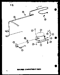 Machine Compartment Parts Diagram and Parts List for CD-10B-A P60330-92WA Amana Freezer