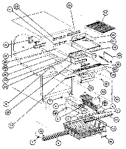 Bottom Mount Refrigerator Diagram and Parts List for BW20K-P7812501W  Amana Refrigerator