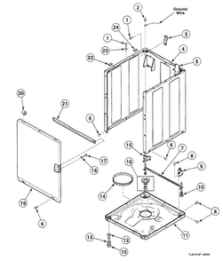 Cabinet Diagram and Parts List for SWT121QN  Speed Queen Washer