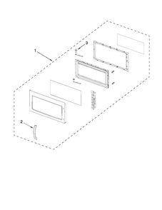 Part Location Diagram of W10212413 Whirlpool Door Handle - Universal Silver