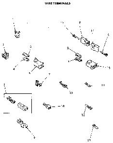 Wire Terminals Diagram and Parts List for NE6813L43838  Speed Queen Dryer