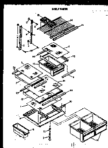 Section 2 Diagram and Parts List for GFS187 MN10 Caloric Refrigerator