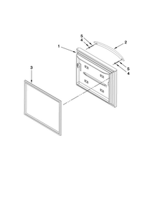Freezer Door Parts Diagram and Parts List for MFC2061KES10  Maytag Refrigerator