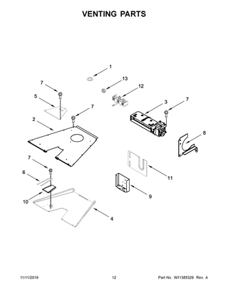 Venting Parts Diagram and Parts List for JDSP548HL00  Maytag Range