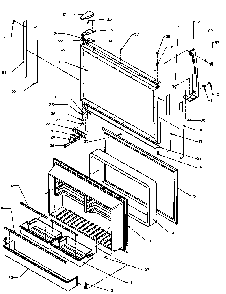 Freezer Door Diagram and Parts List for 85165-P1117113WE  Amana Refrigerator