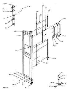Compressor Compartment Parts 1 Diagram and Parts List for TM20J-P7739026W  Amana Refrigerator