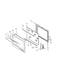Door Parts Diagram and Parts List for JIS1450DS0  Jenn-Air Range