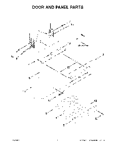 Door and panel parts Diagram and Parts List for MDB9979SKZ0  Maytag Dishwasher
