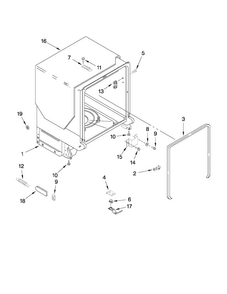 Tub And Frame Parts Diagram and Parts List for MDB4709AWB3  Maytag Dishwasher