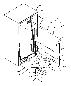 Cabinet Back Diagram and Parts List for SXDE27QE-P1162208WE  Amana Refrigerator