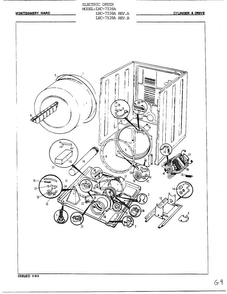 Cylinder And Drive Diagram and Parts List for 7539A REV A Norge Dryer