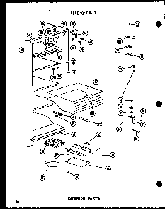 Section 7 Diagram and Parts List for UF12K-C P60250-9WC Amana Freezer