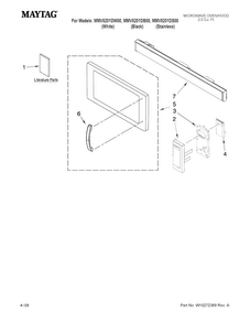 Part Location Diagram of W10258193 Whirlpool Door Assembly - White