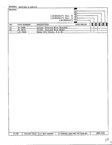 Motor And Drive Page 3 Diagram and Parts List for 8543A  Norge Dryer