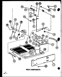 Rear Components 1 Diagram and Parts List for IC3K-P7621309W-TM  Amana Refrigerator