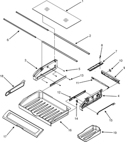 Pantry Assembly Diagram and Parts List for JBL2086HES0  Maytag Refrigerator
