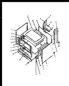 Cabinet Parts Diagram and Parts List for SBP26ZZW-P1142376NW  Amana Range