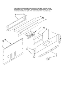 Control Panel Parts Diagram and Parts List for MGR5751BDS18  Maytag Range