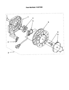 Power Cord Reel Diagram and Parts List for 11620712004  Kenmore Canister Vacuum
