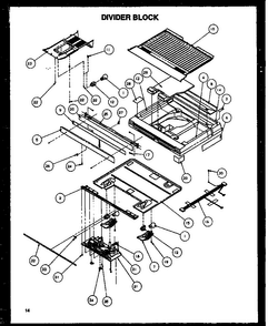 Divider Block Diagram and Parts List for TA18R2L-P1158306WL  Amana Refrigerator