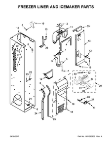 Part Location Diagram of W10784949 Whirlpool SCREW