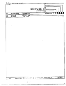 Motor And Drive Page 3 Diagram and Parts List for 7743A REV A Norge Dryer