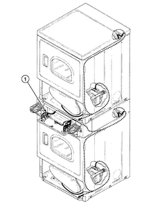 Harnesses 1 Diagram and Parts List for SSE107QF99L7  Speed Queen Dryer