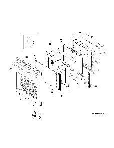 Door Diagram and Parts List for 79095063312  Kenmore Range