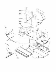 Unit Parts Diagram and Parts List for G32026PEKS6  Maytag Refrigerator