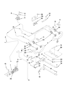 Manifold Parts Diagram and Parts List for JGS8750CDS00  Jenn-Air Range
