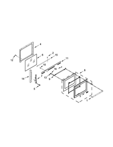 Door Parts Diagram and Parts List for JDS1750EP0  Jenn-Air Range