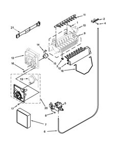 Ice Maker Parts Diagram and Parts List for MSF25D4MDH02  Maytag Refrigerator