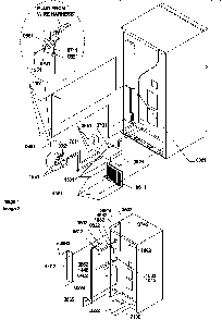 Cabinet Back Diagram and Parts List for TA20TW-P1306101WW  Amana Refrigerator