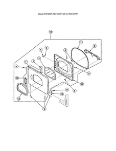 Loading Door-with Window Diagram and Parts List for AGS20AWF  Speed Queen Dryer
