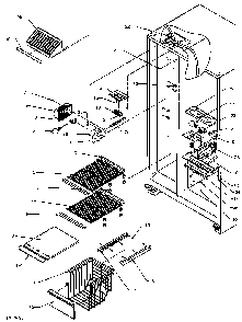 Fz Shelving And Ref Light Diagram and Parts List for SQD25N2L-P1181317WL  Amana Refrigerator