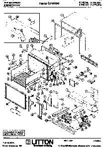 Section 1 Diagram and Parts List for K-1250000  Amana Microwave