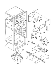 Liner Parts Diagram and Parts List for M8RXEGMXW00  Maytag Refrigerator
