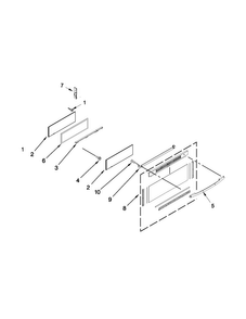 Upper Door Parts Diagram and Parts List for MGT8885XB03  Maytag Range