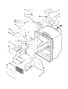 Refrigerator Liner Parts Diagram and Parts List for MFT2778EEZ00  Maytag Refrigerator