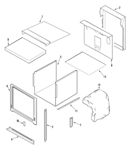 Body Diagram and Parts List for JJW8330DDS  Jenn-Air Wall Oven
