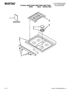 Part Location Diagram of W10357516 Whirlpool TECH SHEET