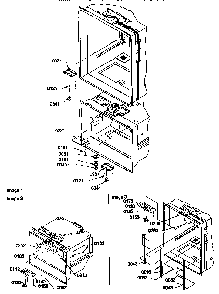 Light Switches And Drain Funnel Diagram and Parts List for 77272-P1311201WW  Amana Refrigerator