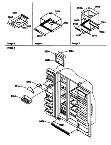 Shelf/crisper Assemblies/toe Grille Diagram and Parts List for SCD25TW-P1190426WW  Amana Refrigerator