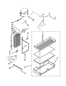 Lower Unit And Tube Parts Diagram and Parts List for JS48SEDUDW15  Jenn-Air Refrigerator